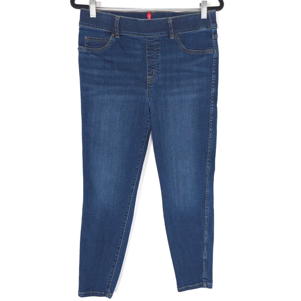 SPANX‎ Women's Blue Skinny Jeans LARGE Petite Stretch Shaping Denim 20342Q
